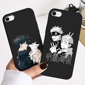 2 Pièces Coque pour iPhone 8/iPhone 7/iPhone SE 2022/2020 4.7 Anime Jujutsu Kaisen Gojo Satoru Itadori Yuji Manga 3D Motiv 