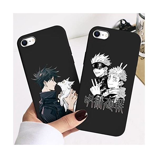 2 Pièces Coque pour iPhone 8/iPhone 7/iPhone SE 2022/2020 4.7 Anime Jujutsu Kaisen Gojo Satoru Itadori Yuji Manga 3D Motiv 