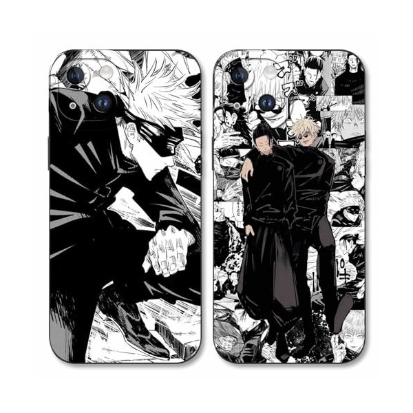 2 Pièces Coque pour Apple iPhone 14 Plus 6.7, avec Anime motif Jujutsu Kaisen Gojo Satoru Itadori Yuji Manga Antichoc TPU S