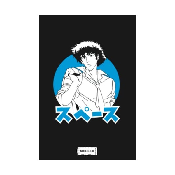 Cowboy Bebop Spike B39397 Notebook: Planner, Lined College Ruled Paper, Journal, Diary, Matte Finish Cover, 6x9 120 Pages