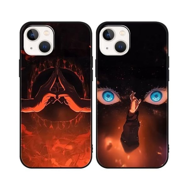 LYUBFDC 2 Pièces Animé Coque pour Apple iPhone XR 6.1 Pouce, avec Anime Motif Jujutsu Kaisen Ryomen Sukuna Manga Antichoc TPU