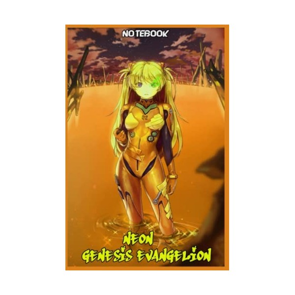 neon genesis evangelion notebook: Anime Lover Notebook Wide Ruled Composition Note Book Journal With Lined White Paper, Japan