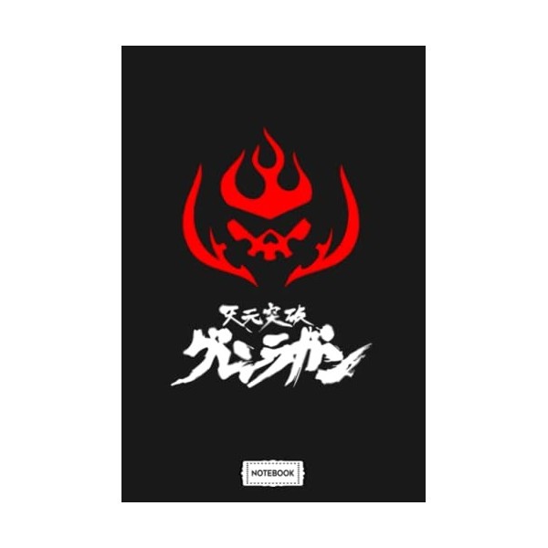 Tengen Toppa Gurren Lagann B39996 Notebook: Lined College Ruled Paper, Diary, Planner, Matte Finish Cover, 6x9 120 Pages, Jou