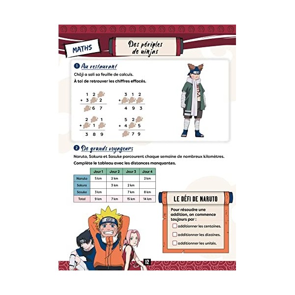 NARUTO - Cahier de vacances du CE1 au CE2