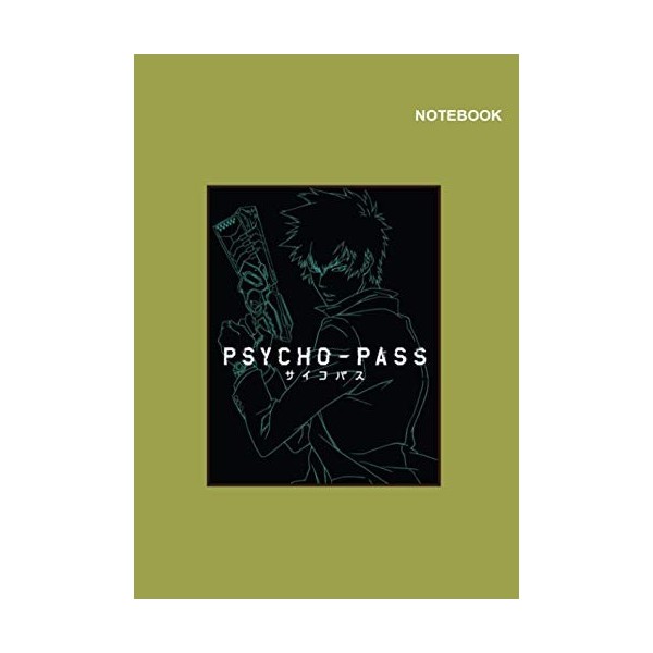 Psycho-Pass Anime notebook for teens: College Ruled paper, 110 Pages, 8.27 x 11.69 inches, A4, Psycho-Pass Green & Black Note