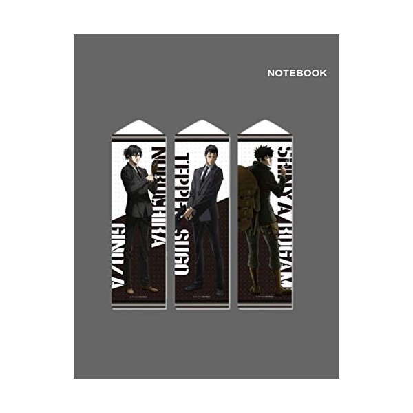 Psycho-Pass Design Notebook Cover: 110 White Pager, 8.5 x 11 inches Letter Size, Lined Pages.