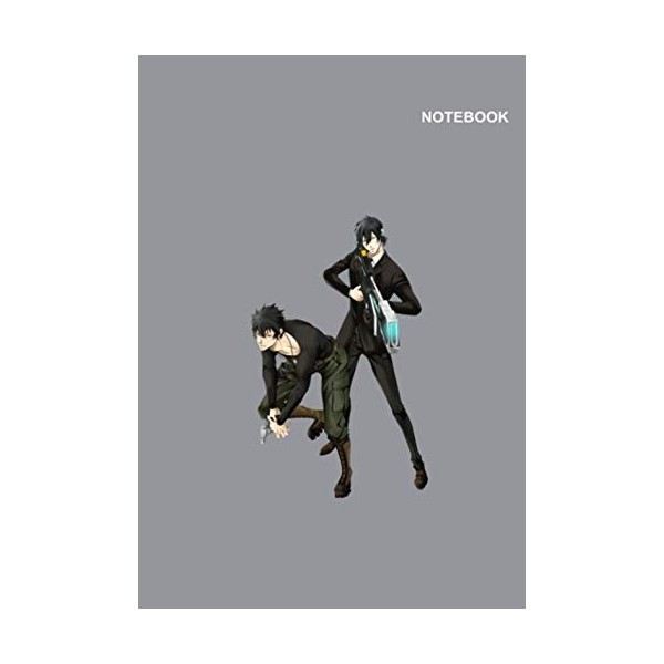 Psycho-Pass Guns Grey Notebook Cover: College Ruled paper, 110 College Ruled Paper, 6.9 x 9.9 inches B5.