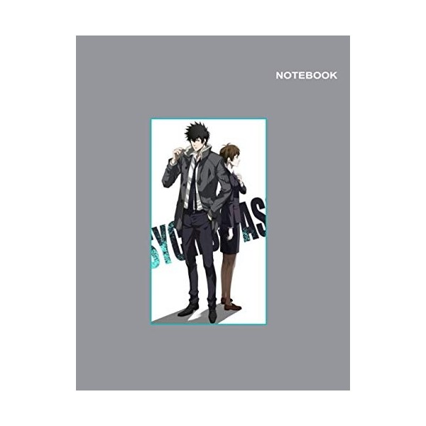 Psycho-Pass Kogami Shinya & Akane Tsunemori Manga Notebook Cover: 110 Pages, Lined Writing sketchbook, 8.5 inch x 11 inch.