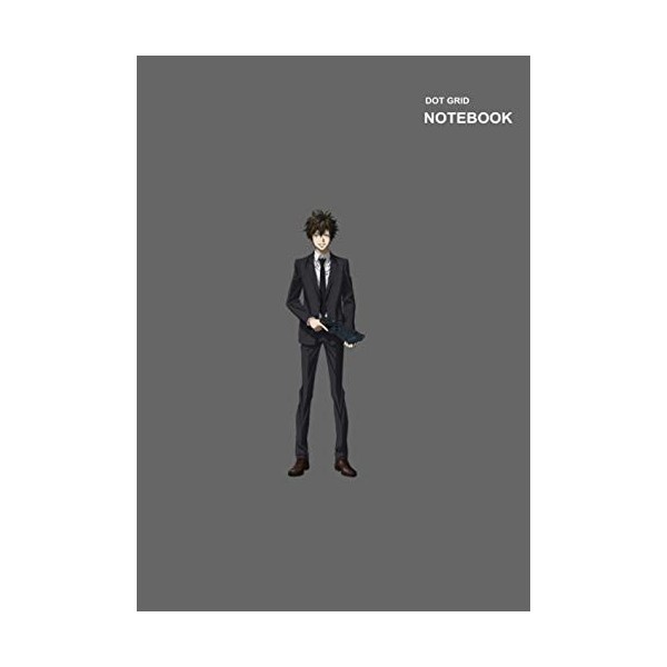 White dot grid sketchbook: Psycho-Pass Anime Boy Notebook Cover, 110+ Pages, 8.27 x 11.69 inches, A4, Spacing Size 0.2" or 5m