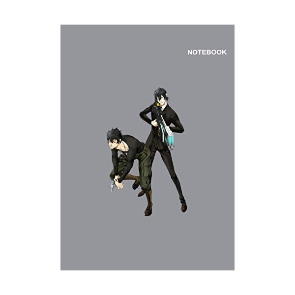 Unique Logo Psycho-Pass notebook: College Ruled paper, 110 Pages, 8.27 x 11.69 inches A4, Psycho-Pass Guns Grey Notebook Co