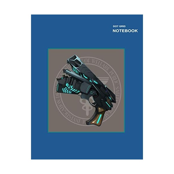 sketchbook dot grid small: 110 Pages, Dotted Pages, Letter 8.5 x 11 inches , Psycho-Pass Guns Logo Notebook Cover.