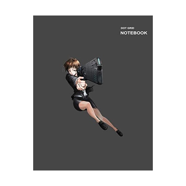 Bullet Journal Dotted Grid sketchbook: Dot Grid, 110 Pages, 8.5 inch x 11 inch, Psycho-Pass Cool Girl Notebook Cover.