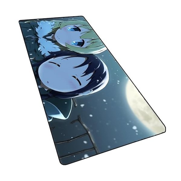 Tapis de souris de jeu avec bords cousus, Jujutsu Kaisen Gojo Satoru de 3 mm dépaisseur, base en caoutchouc antidérapante, t