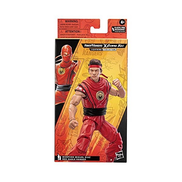 Hasbro Power Rangers x Cobra Kai Lightning Collection Figurine Morphed Miguel Diaz Red Eagle Ranger 15 cm