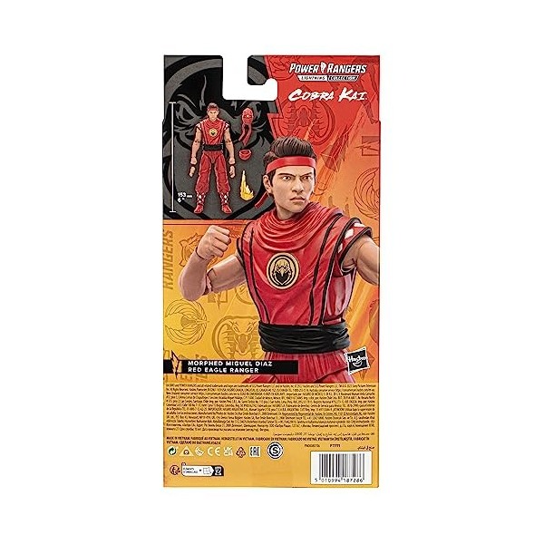 Hasbro Power Rangers x Cobra Kai Lightning Collection Figurine Morphed Miguel Diaz Red Eagle Ranger 15 cm