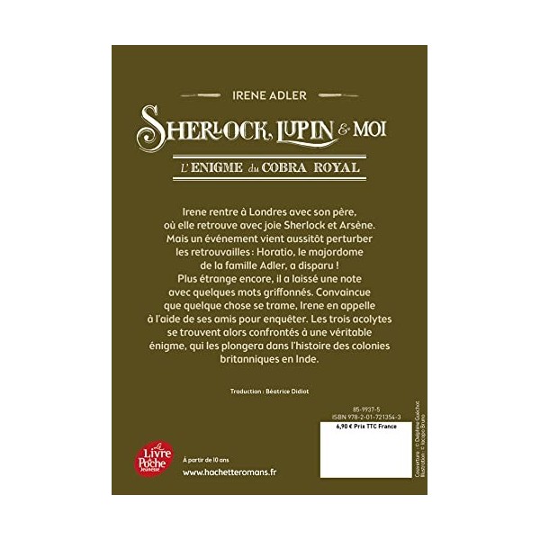 Sherlock, Lupin et moi - Tome 7: Lénigme du cobra royal