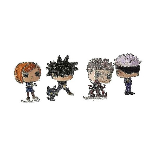 Funko Pop! 4-Pack Animation Jujutsu Kaisen S1 - Yuji Itadori/Megumi Fushiguro/Nobara Kugisaki/Satoru Gojo Glows in The Dark 