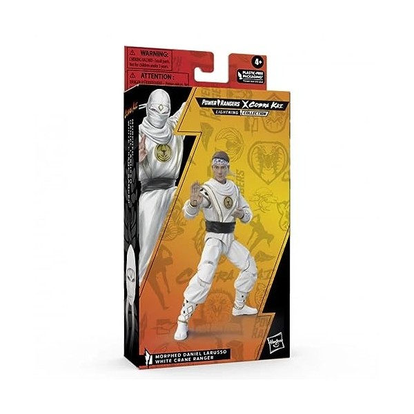 Hasbro Power Rangers x Cobra Kai Ligtning Collection Figurine Morphed Daniel LaRusso White Crane Ranger 15 cm