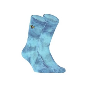 [ X ] CAPSLAB Chaussette Homme Goldorak, 1 Paire de Chaussette Haute Tie & Dye, Confortable et Douce, Bleu, Taille 43/46