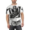 T-shirts amusants 3D Goldorak japonais Super Robot Manga Series Novelty T-Shirts Streetwear, Noir , XL