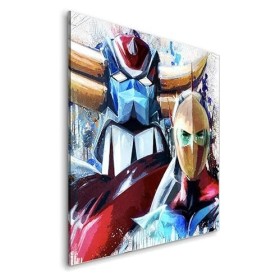 Pop Street Lovers Tableau décoratif Goldorak - Toile imprimée sur châssis - Décoration Murale Salon Chambre 80cm x 80cm 