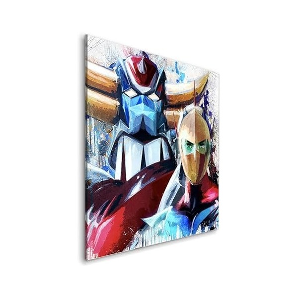 Pop Street Lovers Tableau décoratif Goldorak - Toile imprimée sur châssis - Décoration Murale Salon Chambre 80cm x 80cm 