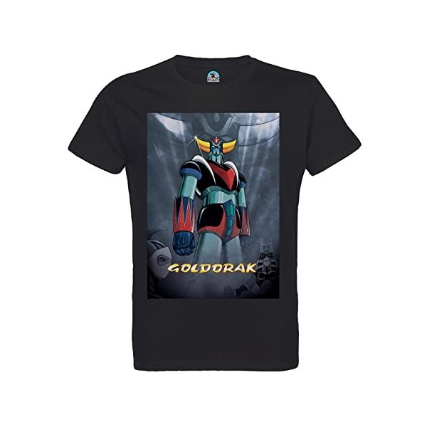 French Unicorn T-Shirt Homme Col Rond Coton Bio Goldorak Go Nagai Robot Manga Anime Japon 80s
