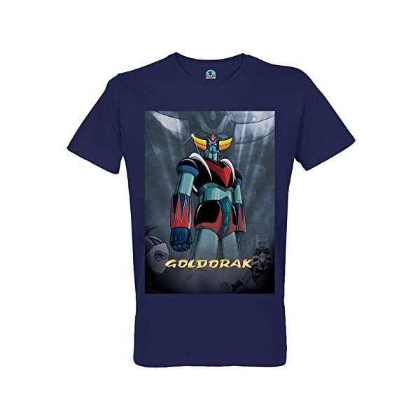 French Unicorn T-Shirt Homme Col Rond Coton Bio Goldorak Go Nagai Robot Manga Anime Japon 80s