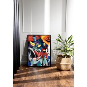 DECO Perso Poster personnalisé - Poster Goldorak - 30 x 42 cm - Décoration - Geek - Idée cadeau Saint Valentin - Amour