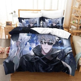 Anime Satoru Gojo Housse De Couette Imprim￩e en 3D, Ensemble De 3 Pi￨Ces pour La Literie, Housse De Couette Imprim￩e Artistiq