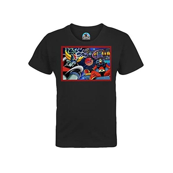 French Unicorn T-Shirt Enfant Mixte Goldorak Mazinger Z Mecha Manga Anime