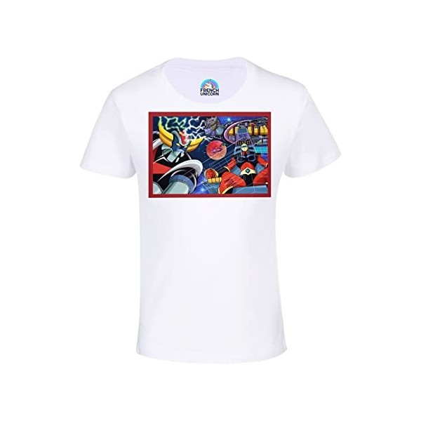 French Unicorn T-Shirt Enfant Mixte Goldorak Mazinger Z Mecha Manga Anime