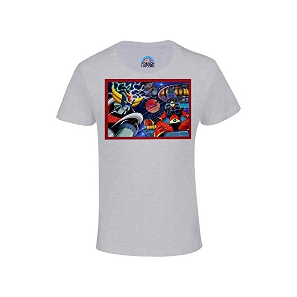 French Unicorn T-Shirt Enfant Mixte Goldorak Mazinger Z Mecha Manga Anime