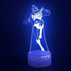 KJsdaADSA 3D Illusion Lampe Led Veilleuse Ufo Goldorak Smart Control Cadeau Chambre Décoratif Tactile Capteur Lumineux Base 7