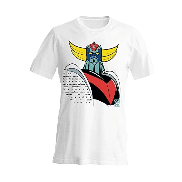 Tee shirt GOLDORAK imprimé, 100% coton, coupe droite