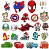 Lot de 22 Pièce Patch Thermocollant Vetement,Ecusson Thermocollant Enfant Spider Man,Ecusson a Coudre Super Mario,Renfort Gen