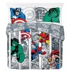 Jay Franco Marvel Spiderman Rues de la Ville, Parure de lit Enfant 200x200 cm, 100% Coton, lit 2 Places - Comprend 1 Housse d