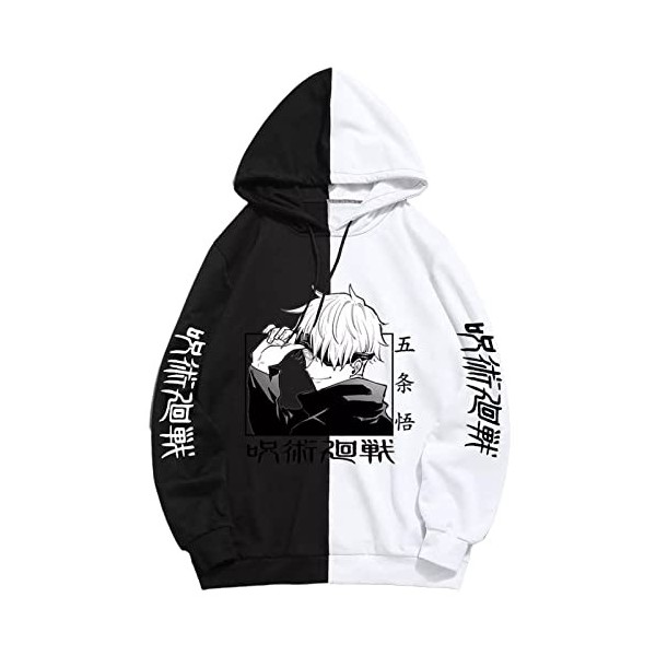 zhedu Jujutsu Kaisen Sweat à Capuche Imprimés Unisexe Sweatshirts Cool Cartoon Anime Casual Japanese Male Street S,Color 03 