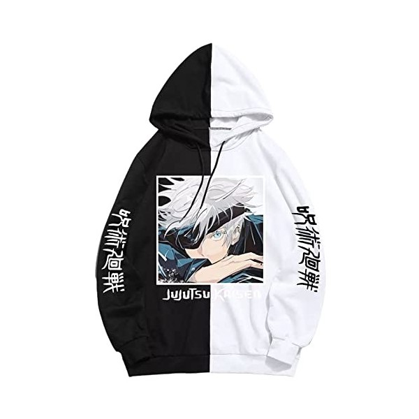 zhedu Jujutsu Kaisen Sweat à Capuche Imprimés Unisexe Sweatshirts Cool Cartoon Anime Casual Japanese Male Street S,Color 03 