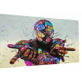 Magic Canvas Art Pop Art B8133 Impression sur toile Motif héros Spiderman Hero 1 pièce de haute qualité 80 x 60 cm