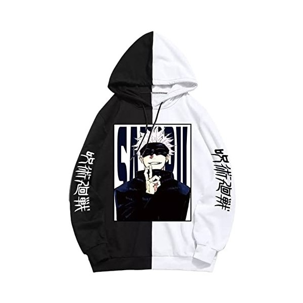 zhedu Jujutsu Kaisen Sweat à Capuche Imprimés Unisexe Sweatshirts Cool Cartoon Anime Casual Japanese Male Street S,Color 03 