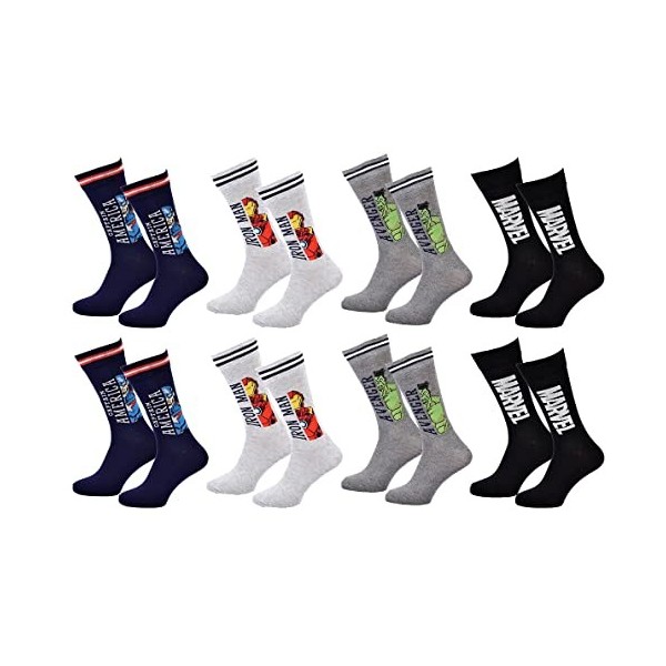 Disney Socks And Underwear - Chaussettes homme Marvel, Avengers,Dc Comics en Coton -Assortiment modèles photos selon arrivage