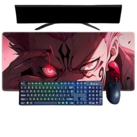 Jujutsu Kaisen Itadori Yuji Tapis de Souris Anime XXL, 800x300mm, Tapis de Souris Clavier imperméable et 3mm Base en Caoutcho