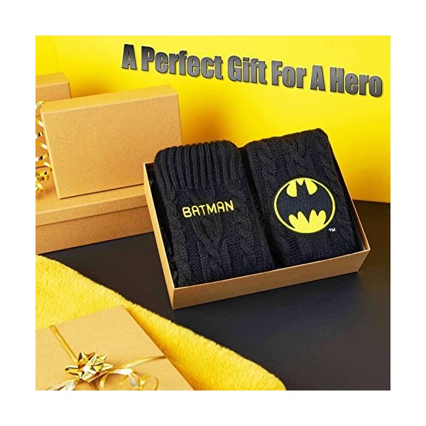 DC Comics Chaussette Chausson Homme Batman, Chaussettes Fantaisie en Polaire