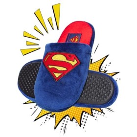 soxo DC Comics The Batman Superman Chausson Homme Fantaisie Pantoufles Hommes Idee Cadeau 45/46 Pantoufles Superman
