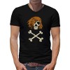 TShirt-People Albator Dead T-shirt col en V pour homme Harlock Space Manga - Noir - Large