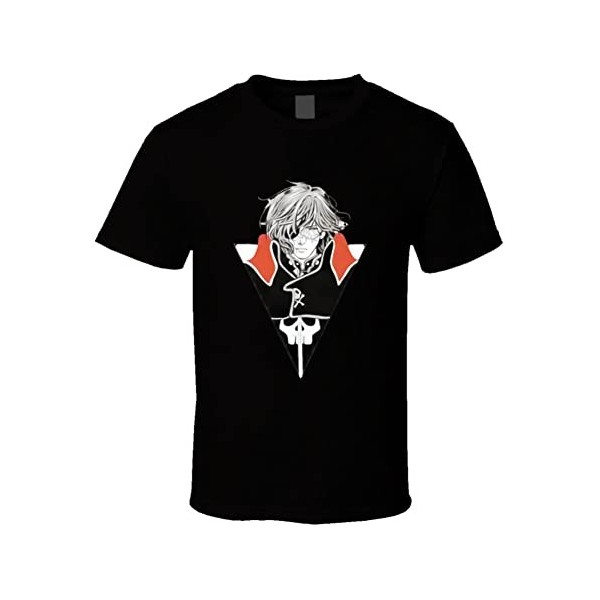 Albator Captain Harlock I Want to Believe Mashup T-T-Shirts à Manches Courtes and Apparel T T-Shirts à Manches Courtes Large 