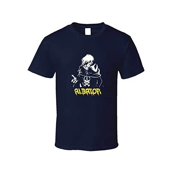 Albator Captain Harlock I Want to Believe Mashup T-T-Shirts à Manches Courtes and Apparel T T-Shirts à Manches Courtes Large 