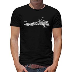 TShirt-People Albator Atlantis T-shirt pour homme Harlock Captain Anime - Noir - Medium