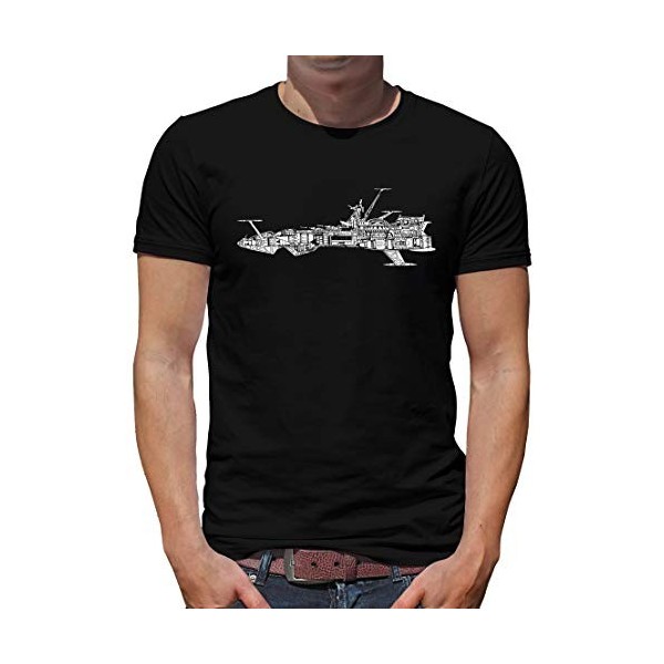 TShirt-People Albator Atlantis T-shirt pour homme Harlock Captain Anime - Noir - Medium